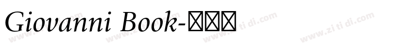 Giovanni Book字体转换